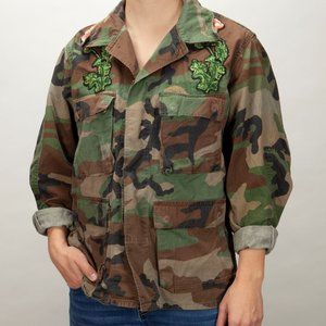 Oversized Military Jacket Custom Embroidery